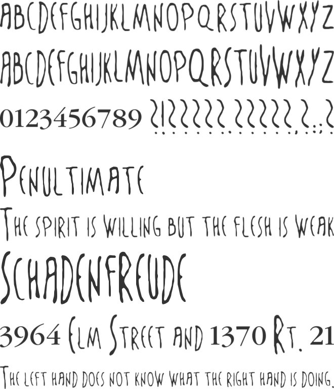 The Sixth Sense Font Preview - Font Clipart (660x768), Png Download