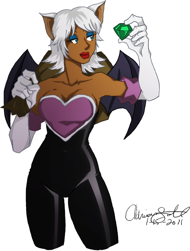 Rouge The Anthro-bat - Anthro Rouge The Bat Clipart (680x885), Png Download