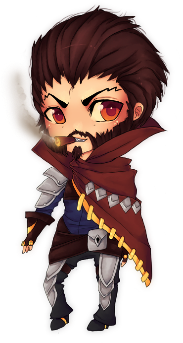 Graves Lol Png - Cartoon Clipart (438x728), Png Download