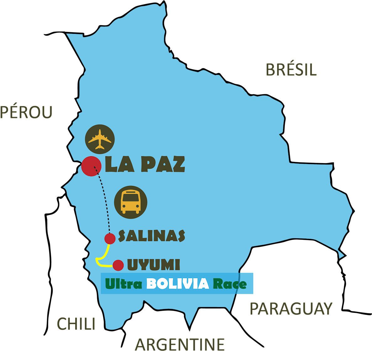 Ultra Bolivia Race Route Map - Map Clipart (1190x1137), Png Download