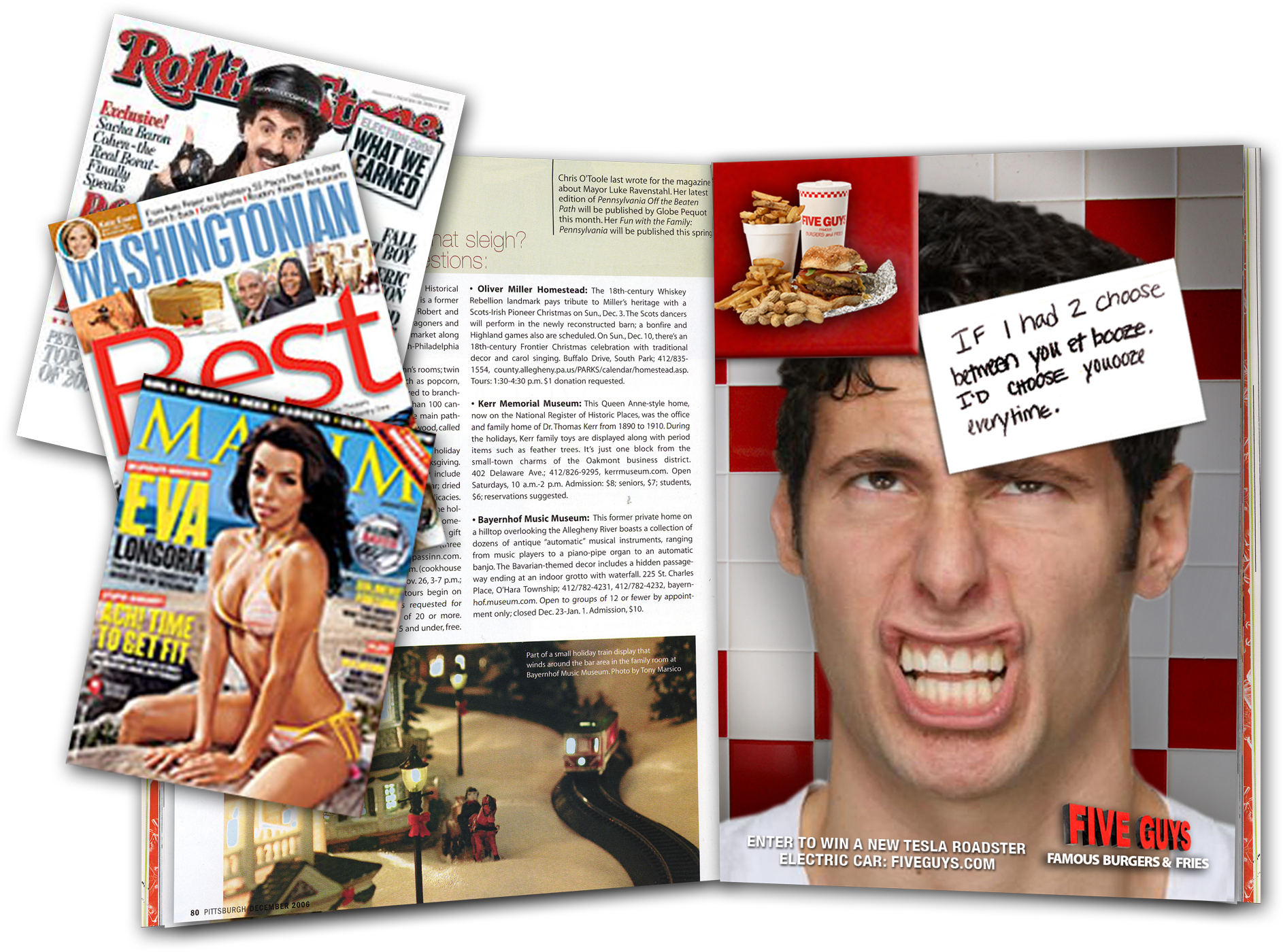 Five Guys Magazine Ads , Png Download - Magazine Clipart (1886x1400), Png Download