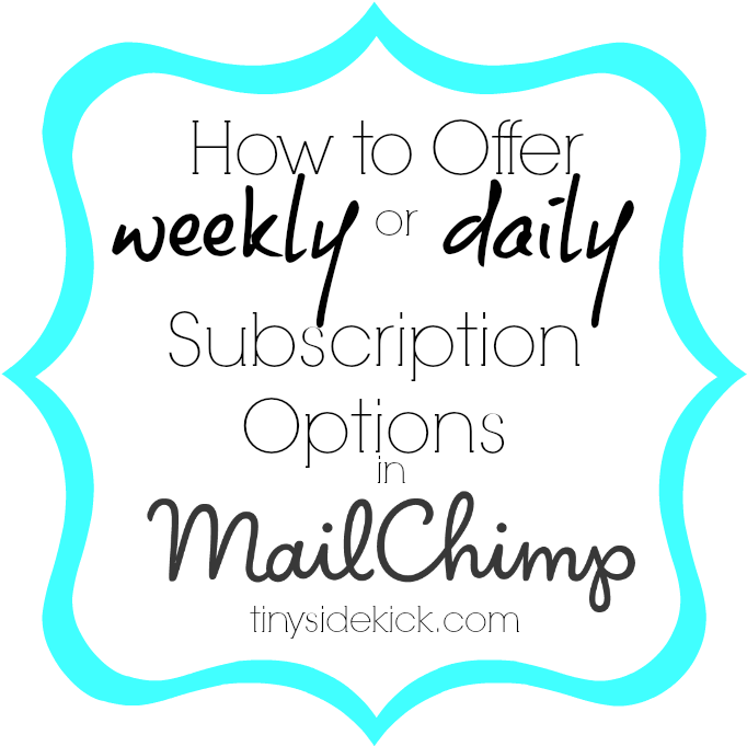 How To Offer Weekly Subscription Option In Mail Chimp - Mailchimp Clipart (700x702), Png Download