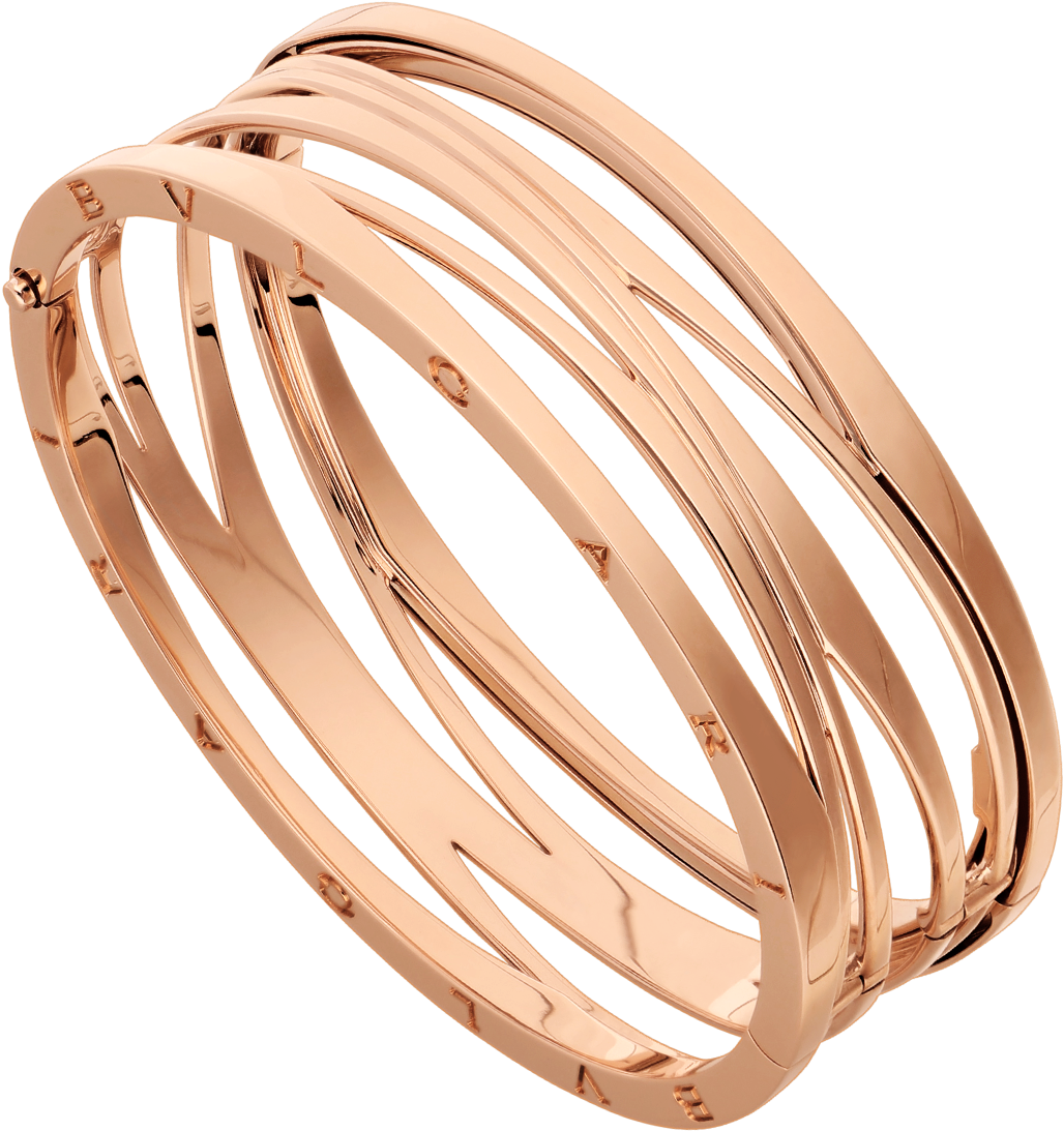 Zero1 Design Legend Bangle Bracelet In 18 Kt Rose Gold - Bulgari Zaha Hadid Bracelet Clipart (1800x1405), Png Download