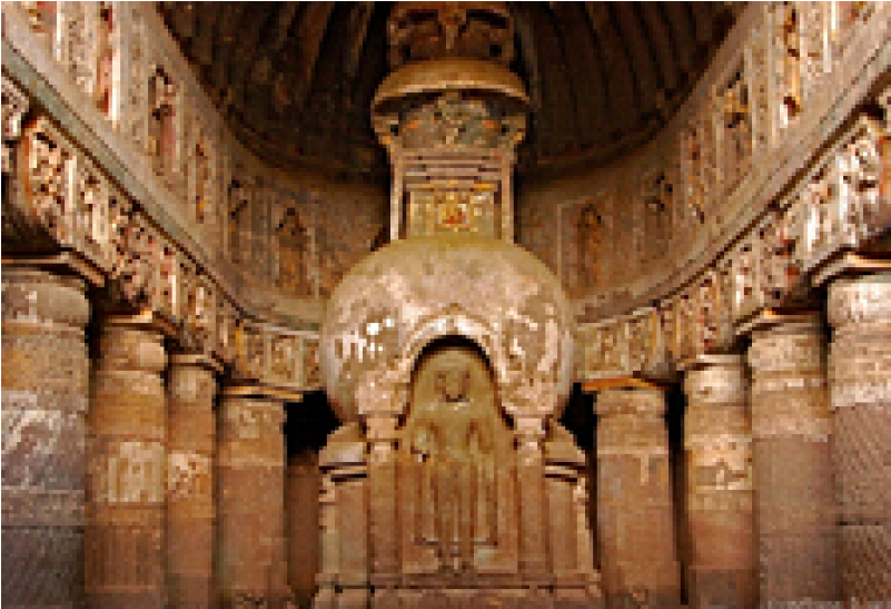 Jain Pilgrimage Tour Of North India 5n/6d - Ajanta Caves Clipart (800x800), Png Download