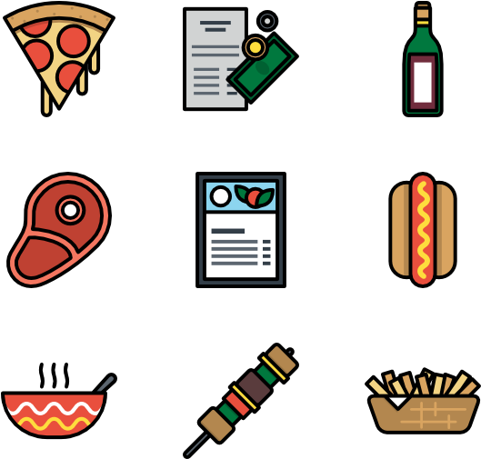 Food And Drinks Clipart (600x564), Png Download