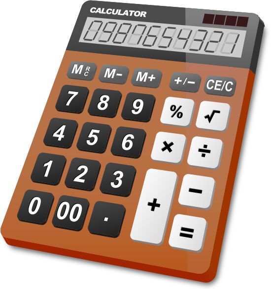 Calculator Brown - Svg - Download - Png - Brown Calculator Clipart (550x588), Png Download