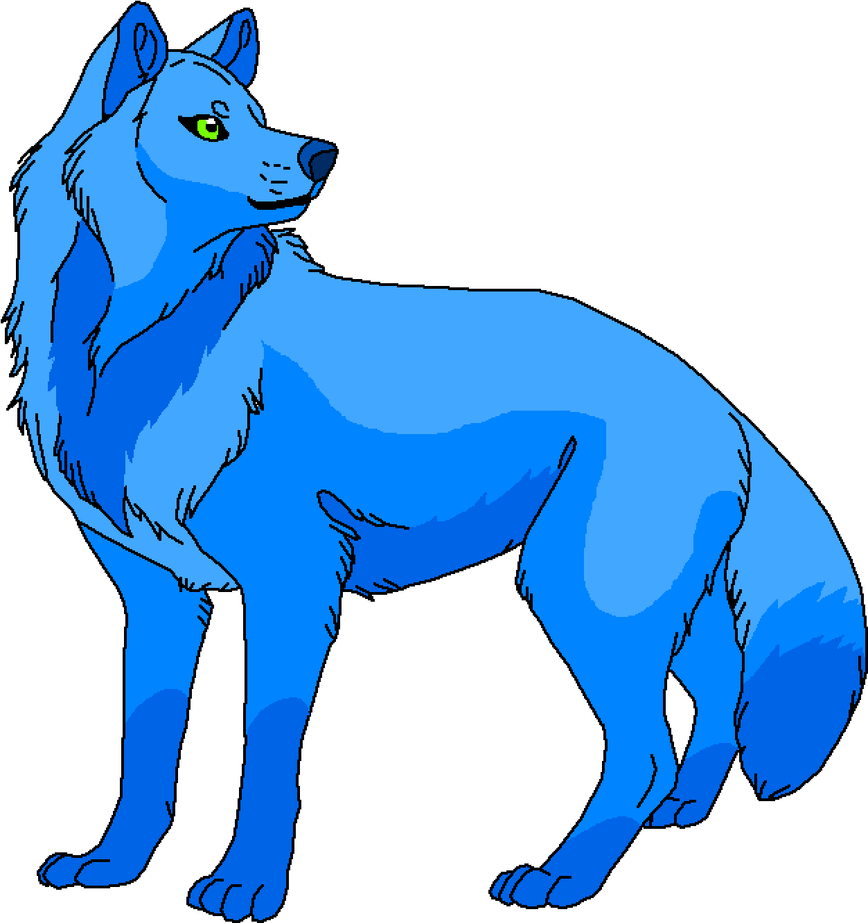 Blue Wolf - Dog Licks Clipart (1400x1400), Png Download