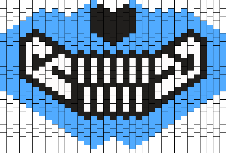 Large Blue Wolf Kandi Mask Bead Pattern - Kandi Mask Wolf Pattern Clipart (735x499), Png Download