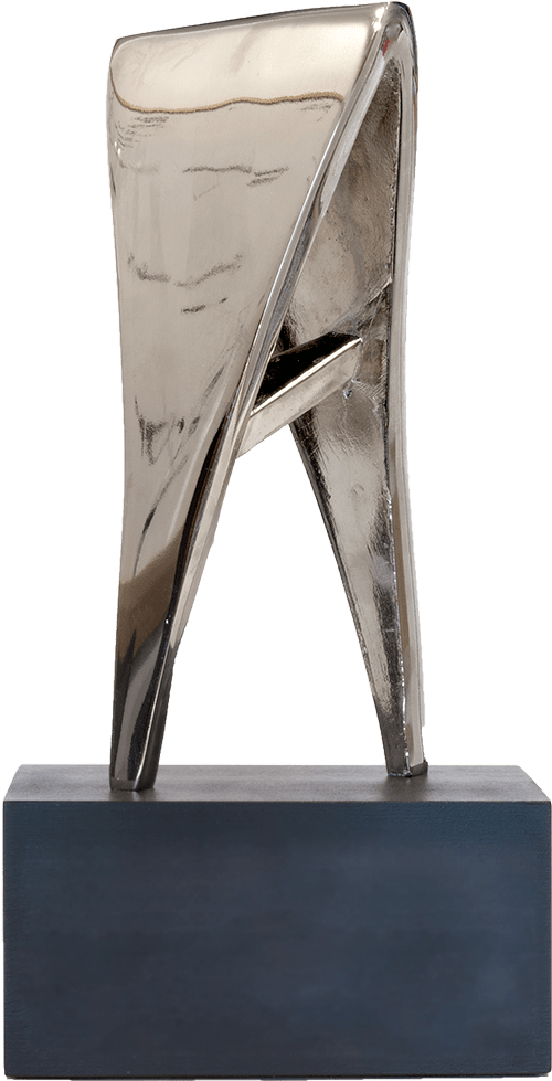 Pioneer In Digital Storytelling, Ten Platinum Awards, - Bronze Sculpture Clipart (500x979), Png Download