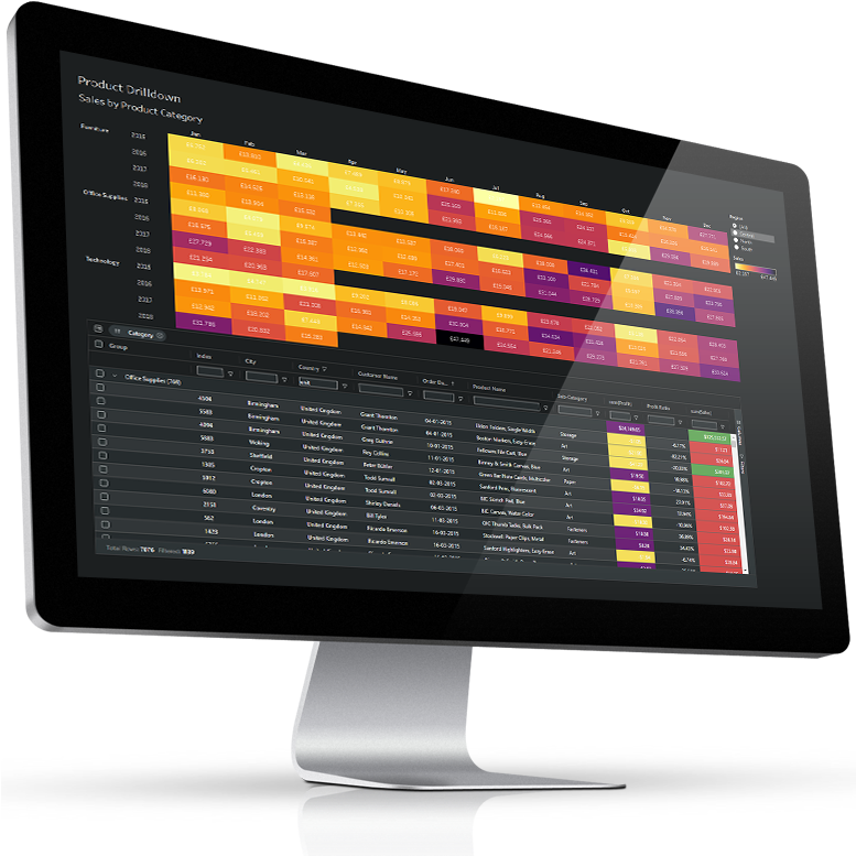 Supertables By Appsfortableau Is The Best Tableau Extension - Led-backlit Lcd Display Clipart (776x785), Png Download