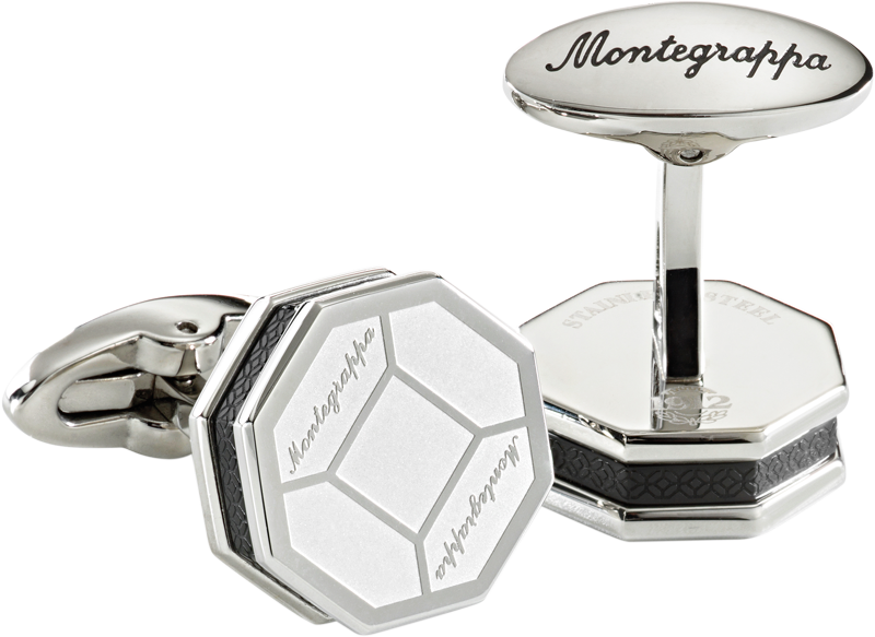 Tripudio Cufflinks, Steel With Ip Black Details - Body Jewelry Clipart (800x583), Png Download