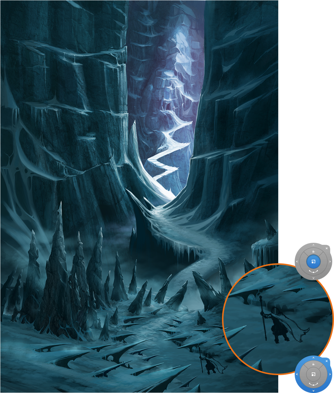 Icy Landscapes Stage-19 - Icy Digital Landscape Painting Clipart (1207x1400), Png Download