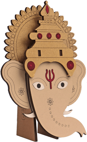 Lord Ganesha Face - Portable Network Graphics Clipart (510x730), Png Download