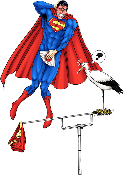 The Man Of Steel Preview - Cartoon Clipart (486x680), Png Download