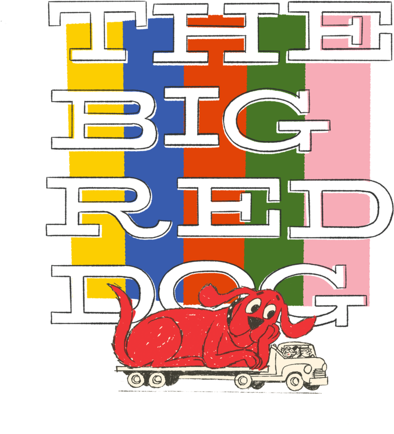 Big - Red - Dog - Color , Png Download - Poster Clipart (801x882), Png Download