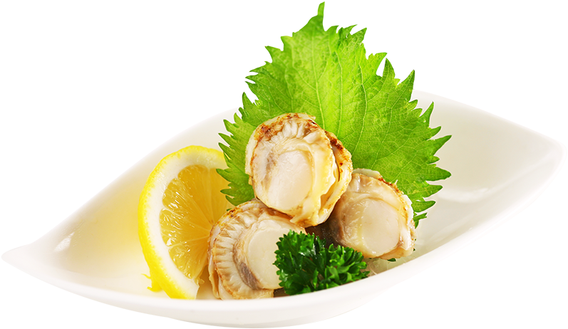 Ni-hotate Sashimi - Lemon - Garnish Clipart (797x462), Png Download