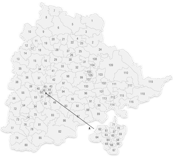 2018 Assembly Election Results - Old Andhra Pradesh Map Outline Clipart (600x546), Png Download