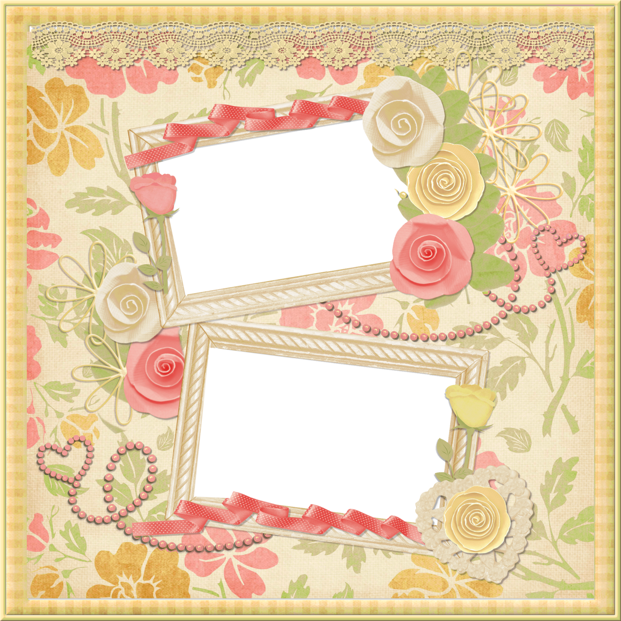 Nice Png Transparent Photo Frame - Garden Roses Clipart (2000x2000), Png Download
