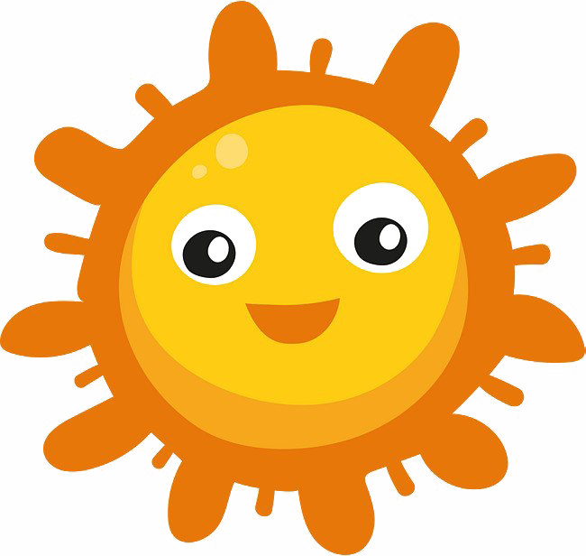Cute Cartoon Png Pic - Sun Character Design Clipart (650x616), Png Download