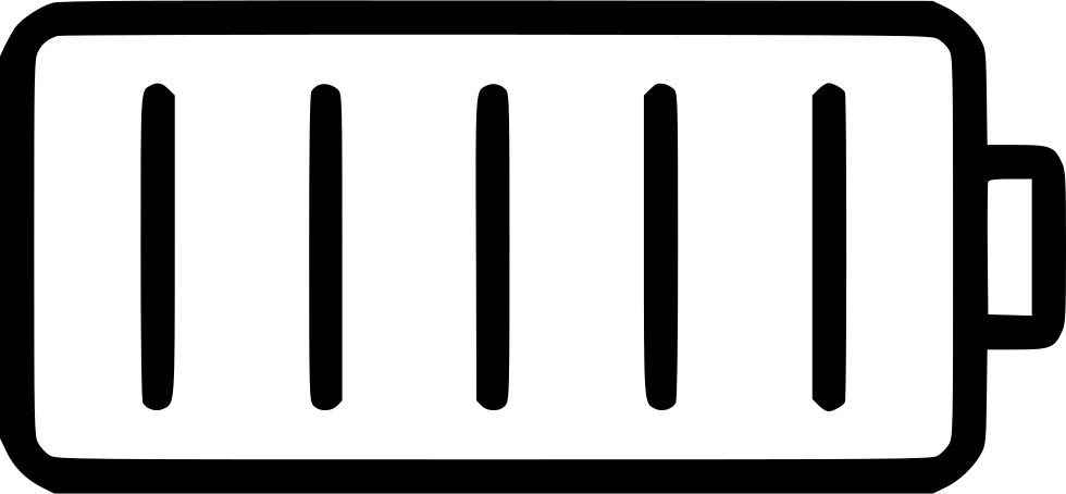 Full Battery Comments - Monochrome Clipart (980x454), Png Download