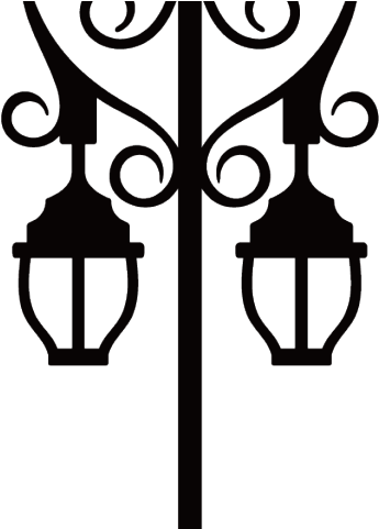 Street Light Clipart Streat - โคม ไฟ ขาว ดำ - Png Download (640x480), Png Download