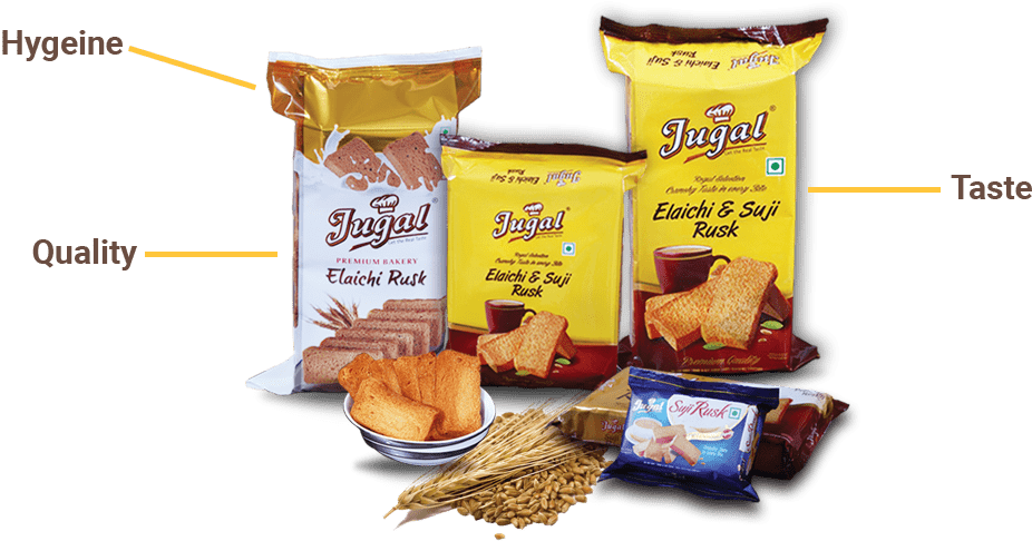 Bread - Milk Rusk Packet Design Clipart (1119x521), Png Download