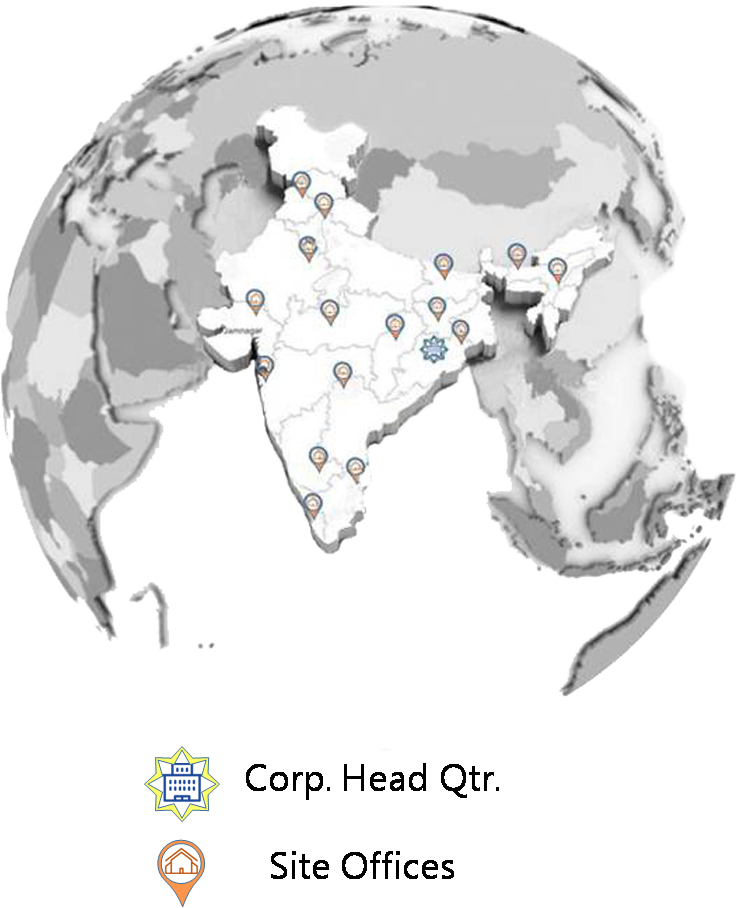 Our Pan India Footprints - Globe India Black And White Clipart (912x1002), Png Download