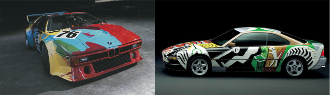 Art-cars - Bmw Art Car Warhol Clipart (1110x321), Png Download