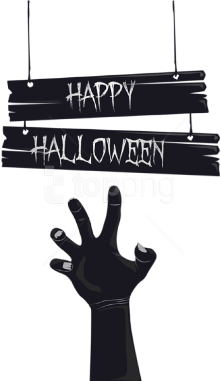 Free Png Happy Halloween With Grave Hand Png Images - Grave Hand Png Clipart (480x783), Png Download