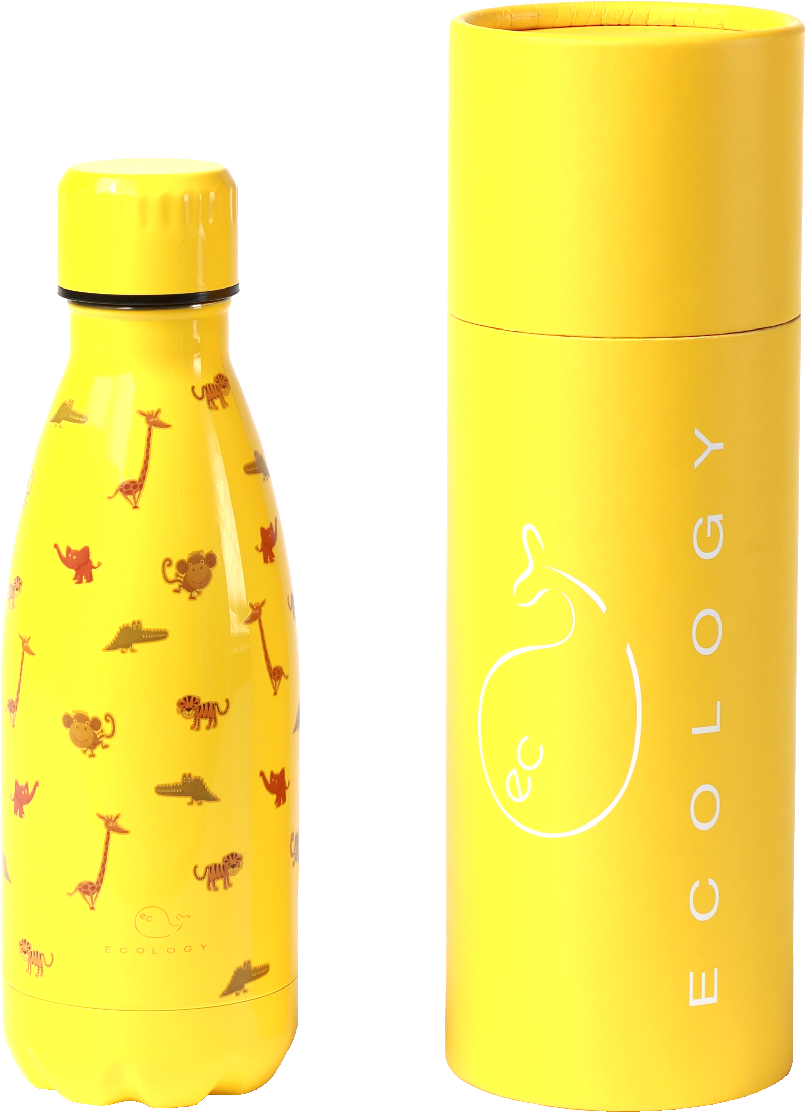 Kids Jungle Animal Reusable Metal School Hot Cold Drink - Bottle Clipart (1618x2240), Png Download