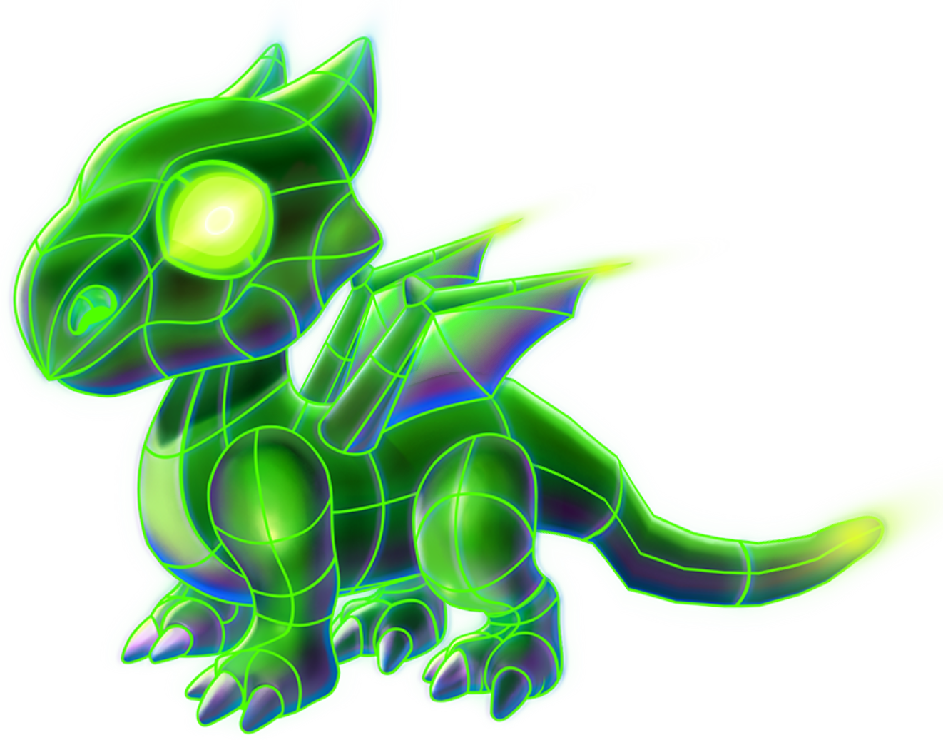Laser Dragon Baby - Dragon Mania Laser Clipart (1322x1037), Png Download