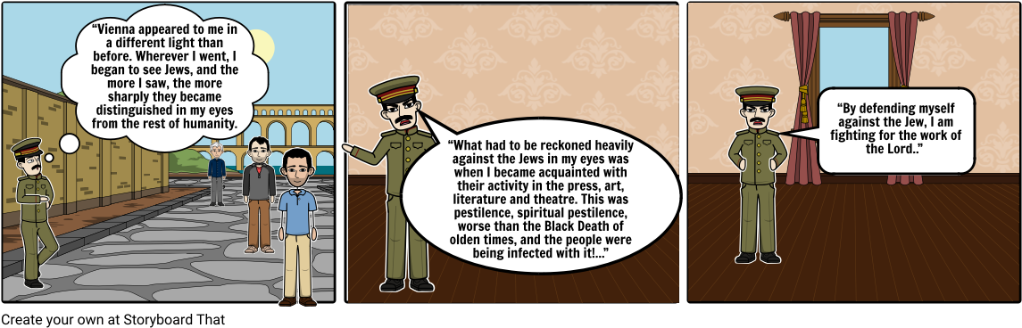 Hitler - Cartoon Clipart (1164x385), Png Download