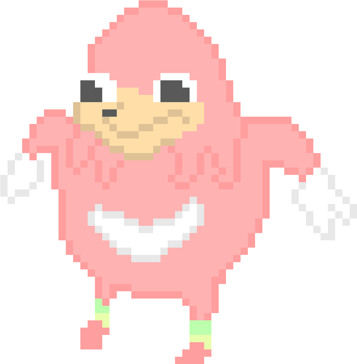Uganda Knuckles - Pixel Art Uganda Knuckles Clipart (1200x1200), Png Download