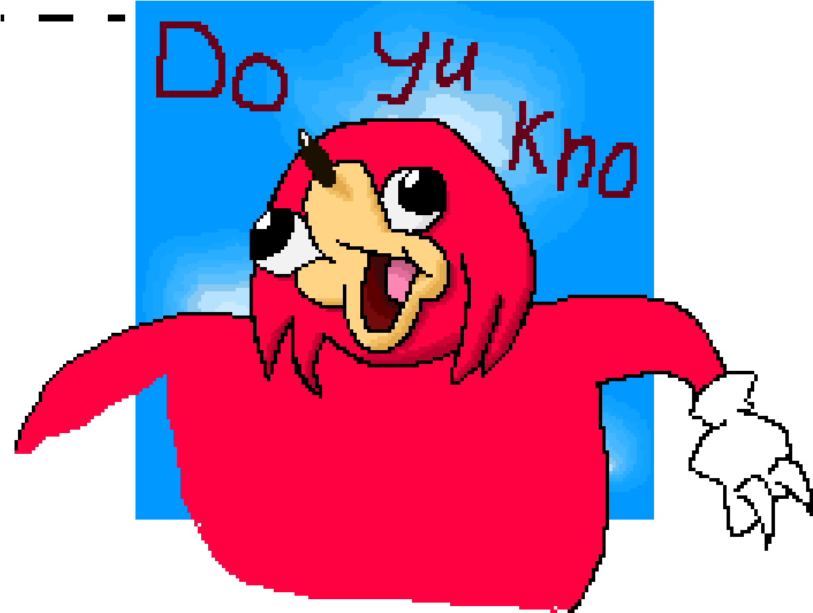 Ugandan Knuckles - Cartoon Clipart (1230x1230), Png Download