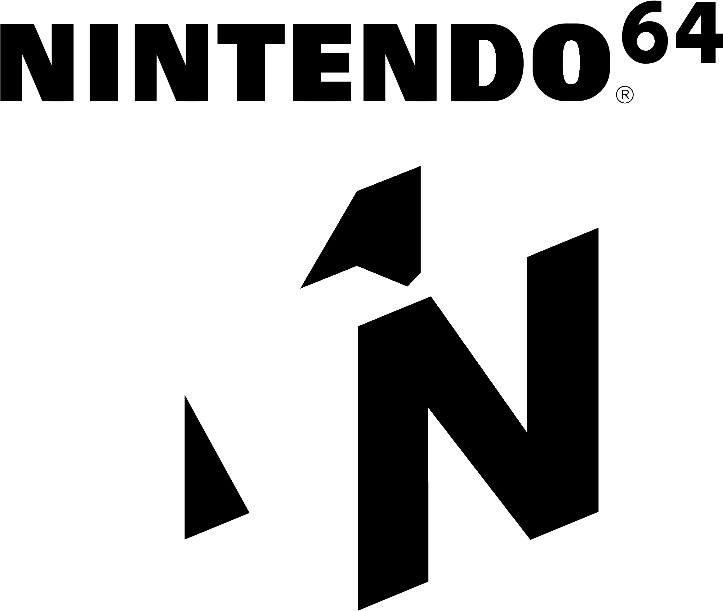 Nintendo 64 Logo Black And White - Nintendo 64 Logo Png Clipart (2331x1969), Png Download