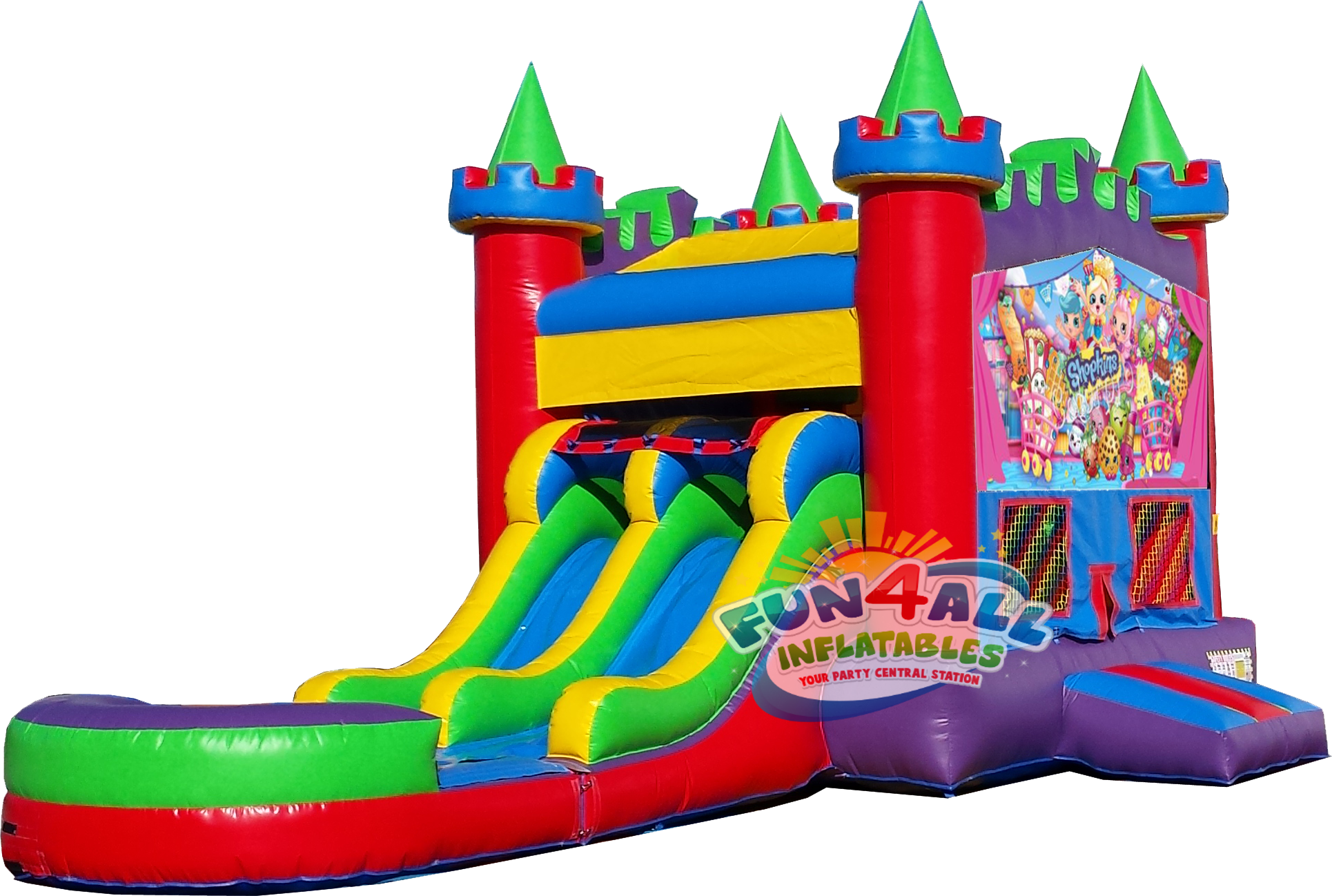 Kings Shopkin Water Slide Rental Navarre, Gulf Breeze, - Inflatables Png Clipart (1930x1298), Png Download