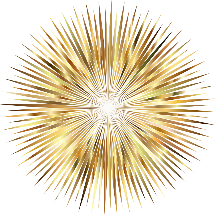 Medium Image - Gold Fireworks Background Png Clipart (758x758), Png Download