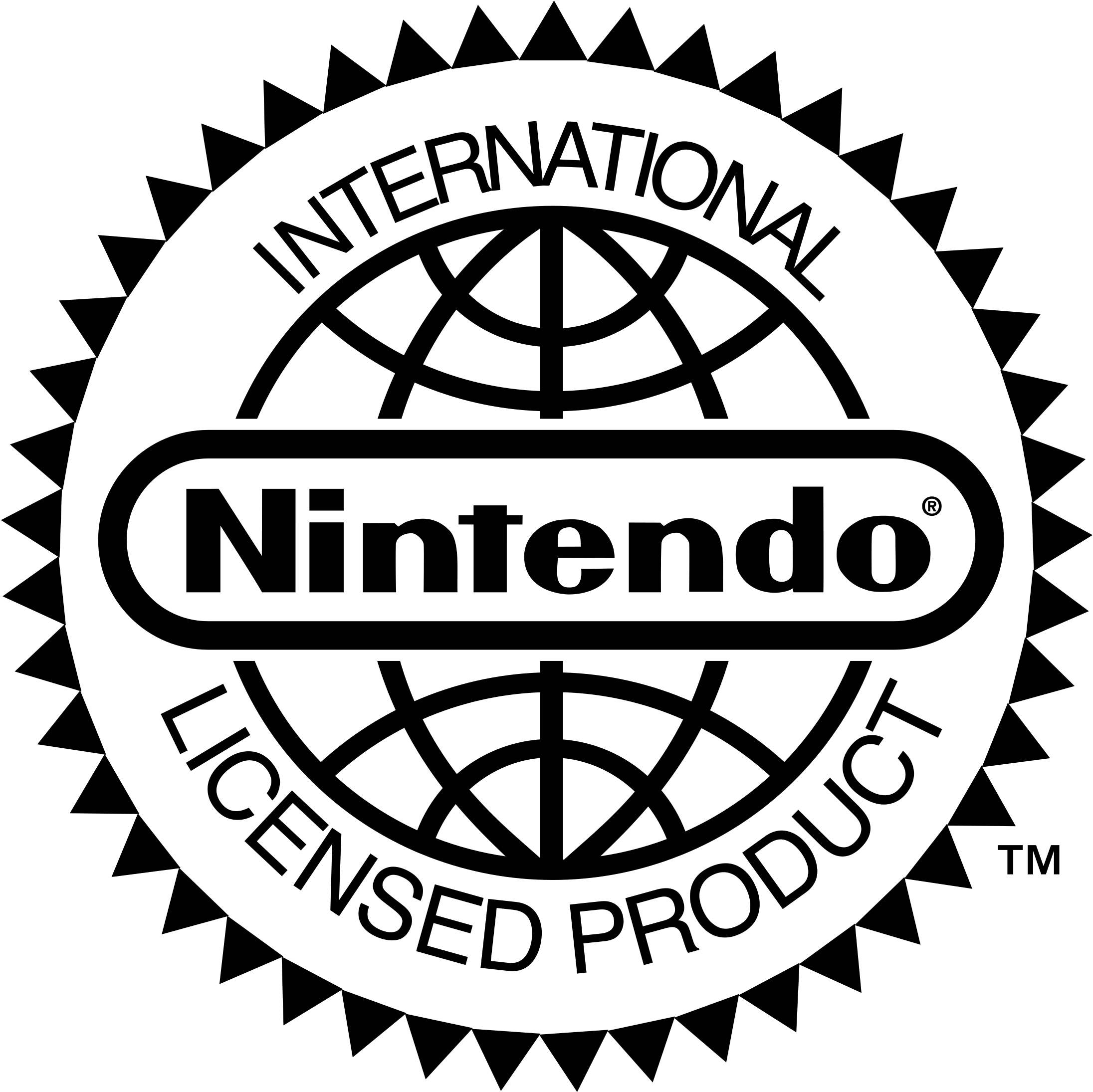Nintendo International Licensed Product Logo Png Transparent - Nintendo Clipart (2400x2400), Png Download