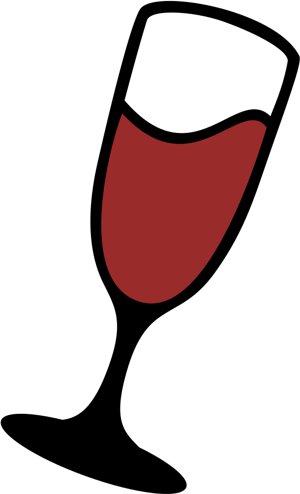 File - Wine-logo - Svg - Wine Linux Clipart (636x1023), Png Download