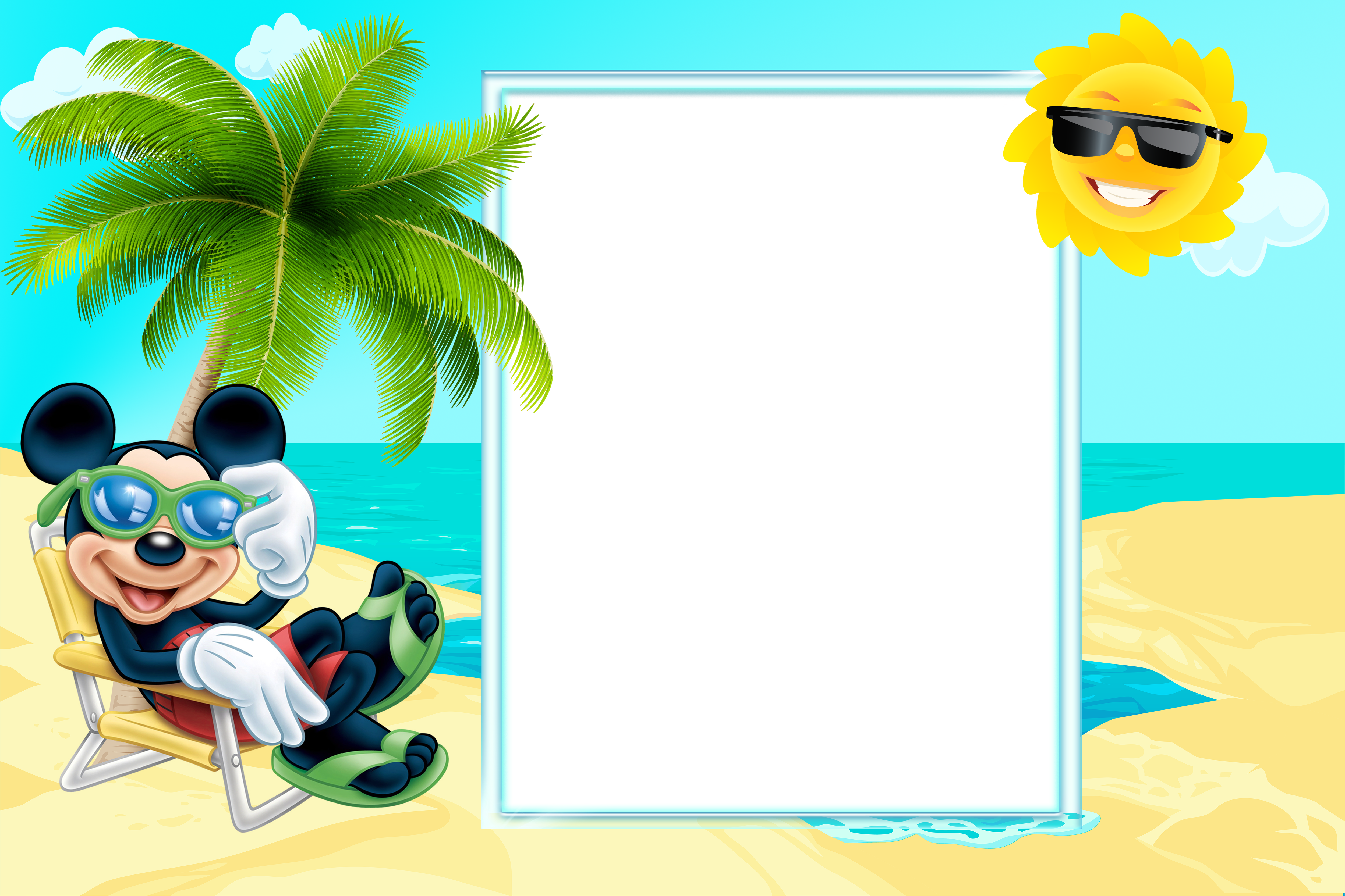 Mickey Mouse Summer Clipart - Png Download (5000x3333), Png Download