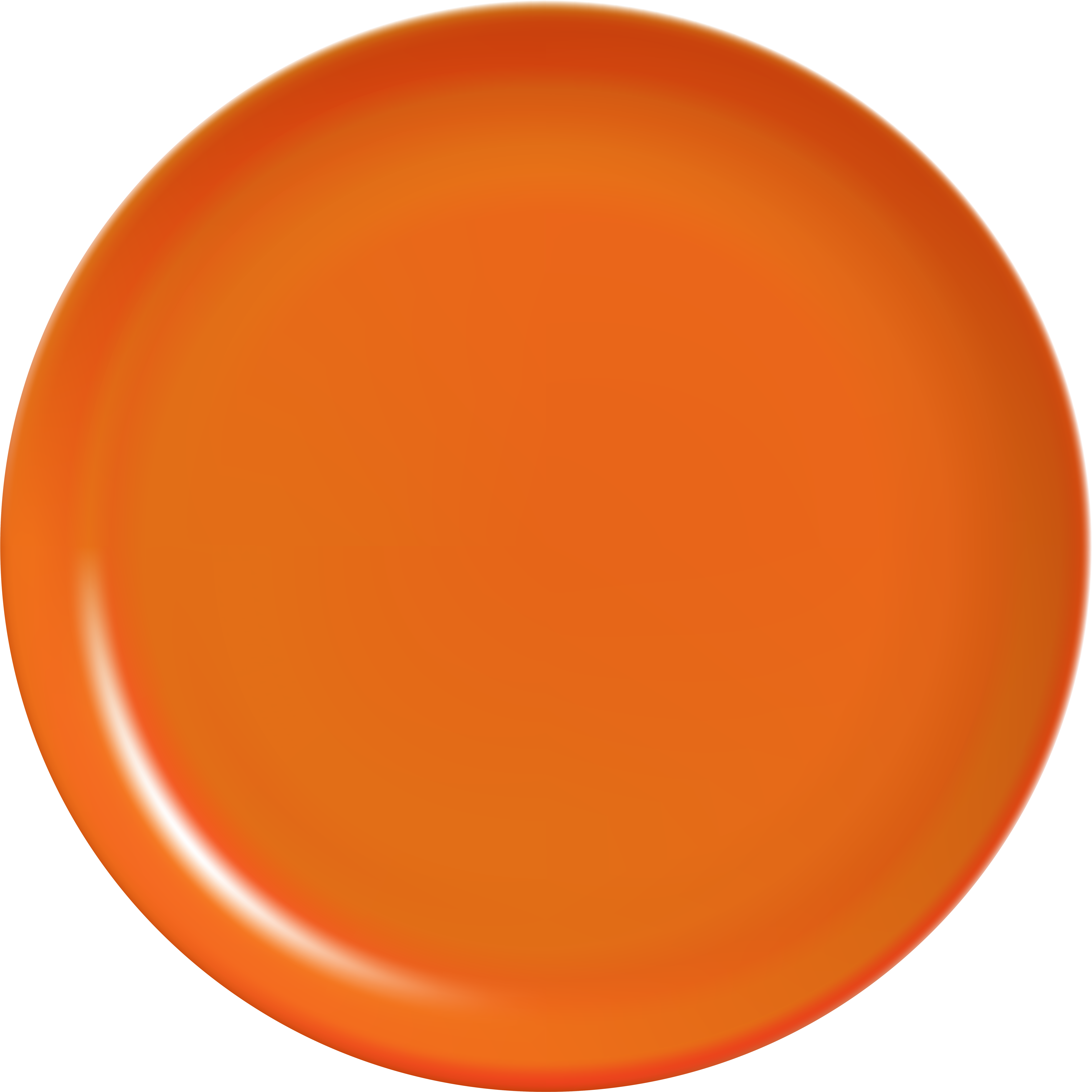 Orange Plate Png Clip Art - Circle Transparent Png (6000x6000), Png Download