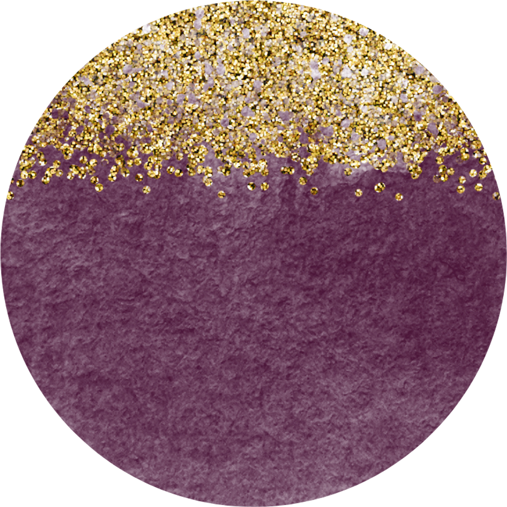 Purple Gold Glitter Circle Confetti Watercolor Watercol - Circle Clipart (1024x1024), Png Download