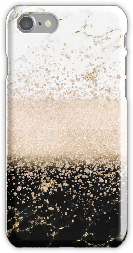 Elegant Rose Gold Confetti Marble Design Iphone 7 Snap - Mobile Phone Case Clipart (750x1000), Png Download