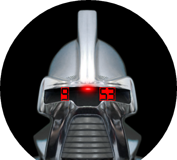 Cylon Watch Face Preview Clipart (752x680), Png Download