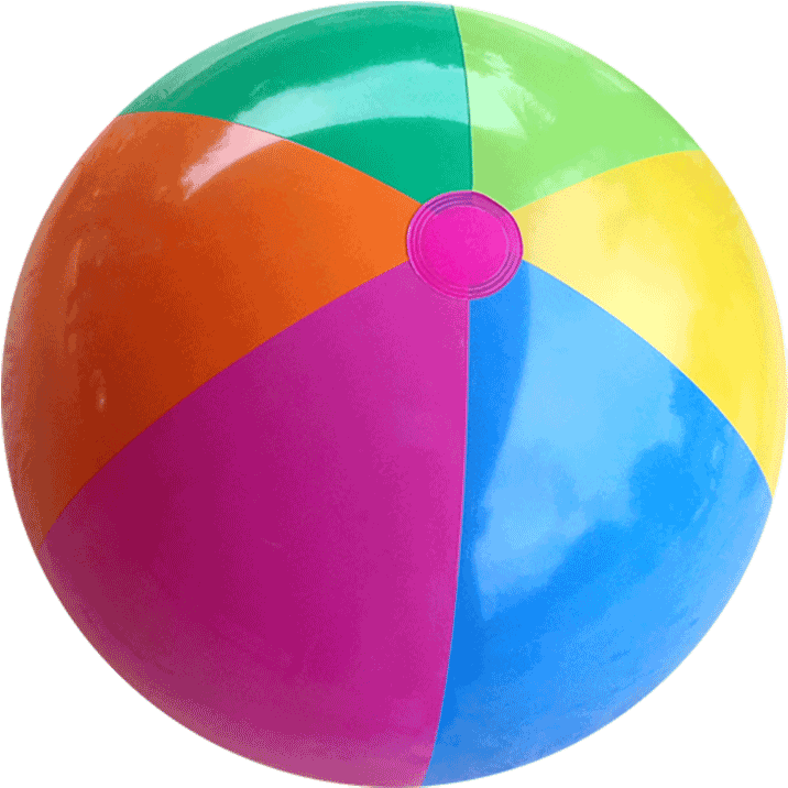 Beach Ball Purple Orange Blue - Beach Balls Png Clipart (750x750), Png Download