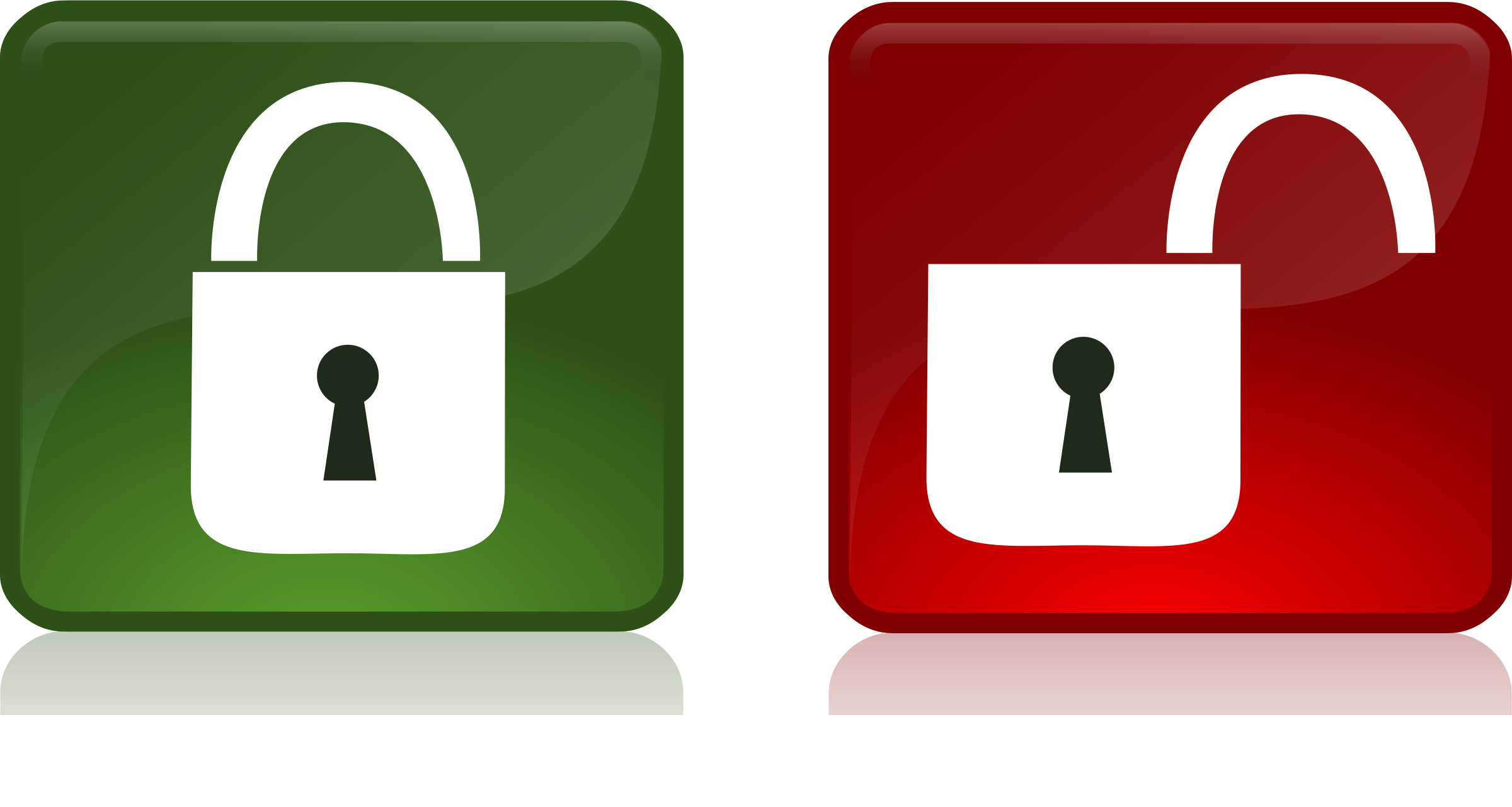 Lock Clipart Closed - Clip Art Open Lock - Png Download (2400x1282), Png Download