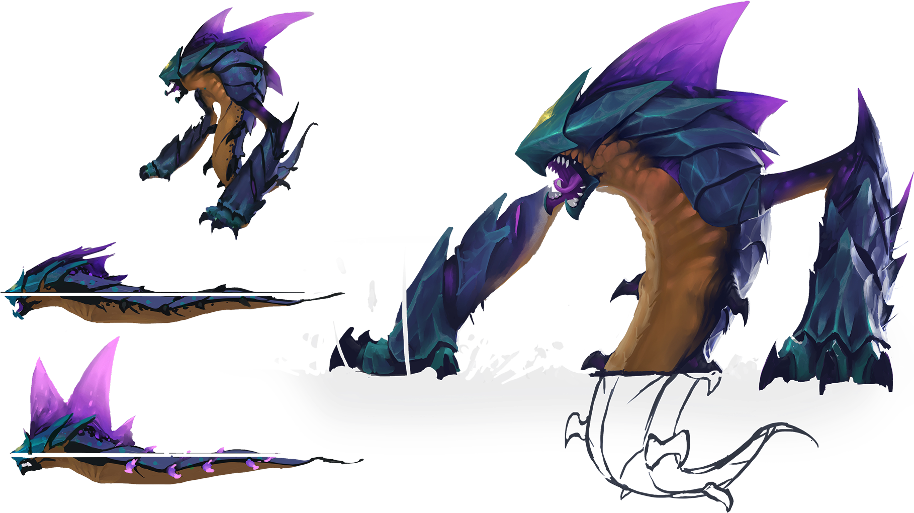 Burrower - Rez'xel - League Of Legends Clipart (2040x1019), Png Download