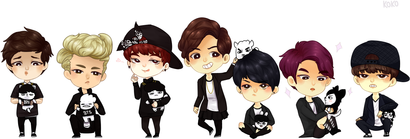 Bts Обои Titled Ahh - 21 St Century Girl Bts Clipart (1350x500), Png Download