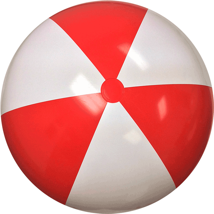 Red Beach Ball Png Clipart (750x750), Png Download