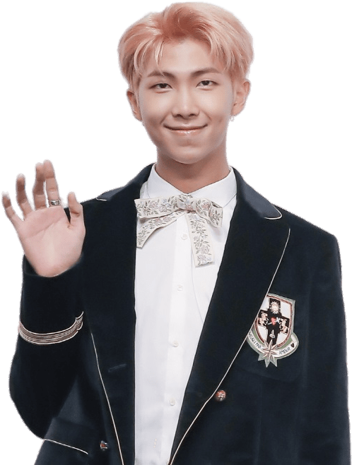 Bts Rap Monster Waving - Bts Rm Clipart (865x677), Png Download